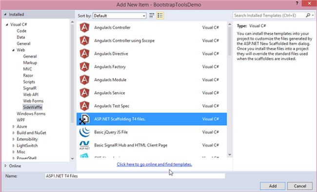 Scaffolding T4 Files